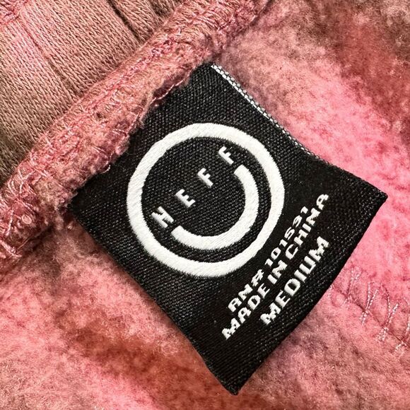 NWT NEFF Men’s Pink Black Tie Dye Weird Times Athletic Sweatpants Joggers Size M - Picture 5 of 15